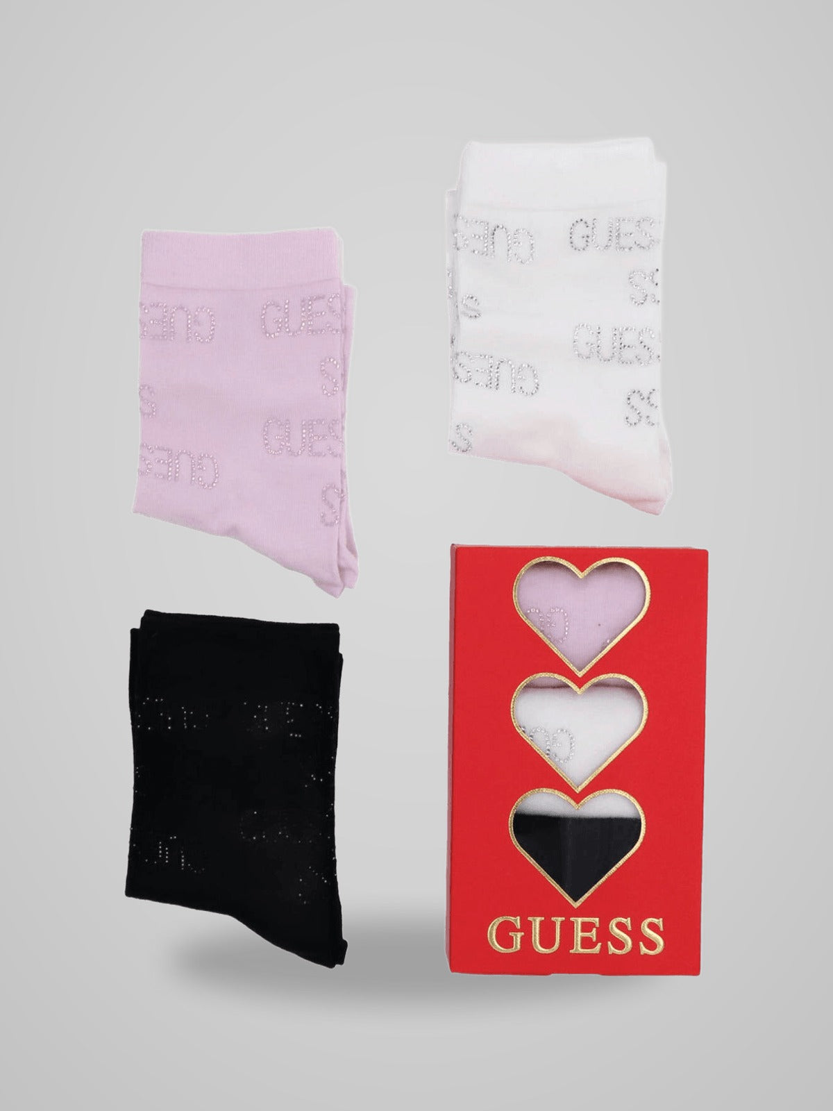 Calze Guess 3 Pack Rhinestone Donna