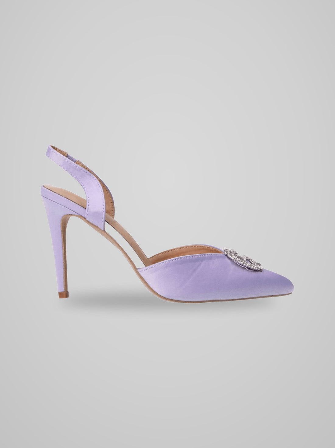 Decolletes Sandalo tacco e logo strass