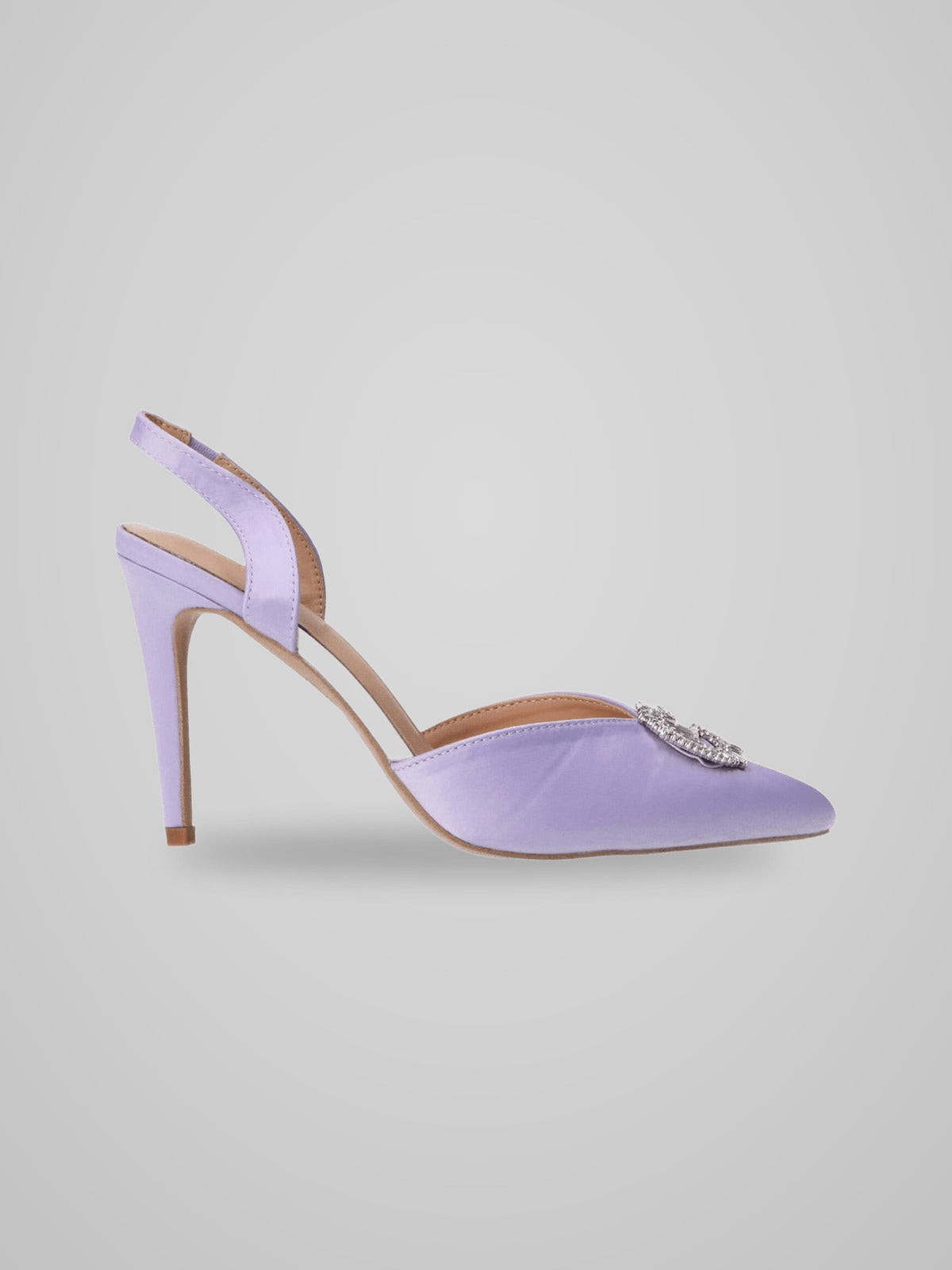 Decolletes Sandalo tacco e logo strass