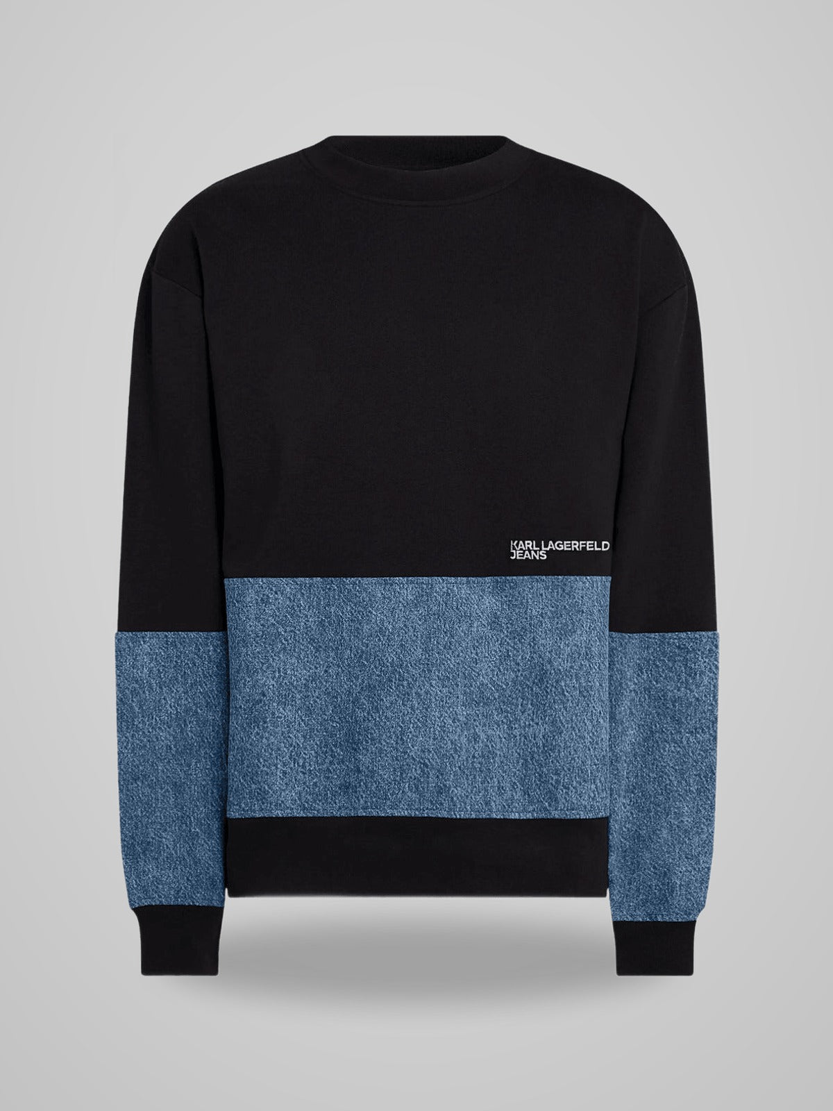 Relaxed Denim Mix Sweat