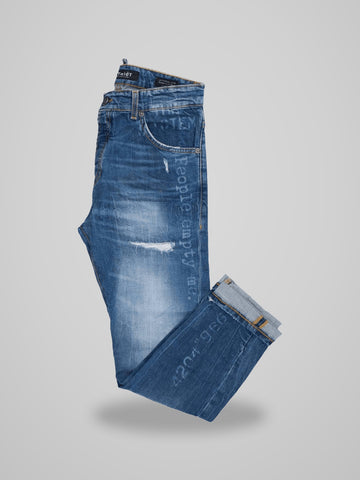Jeans CARROT FIT SCRITTE LASER M62
