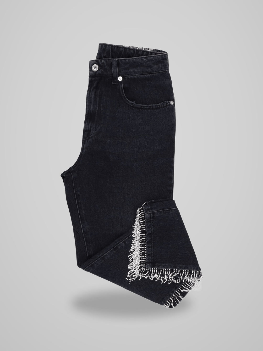 Jeans Denim frange strass 91111