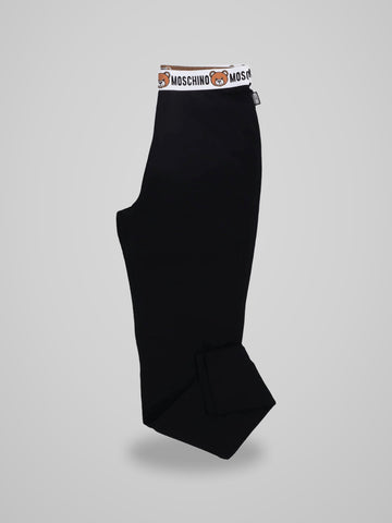 Leggins Moschino Nero Cotone Donna