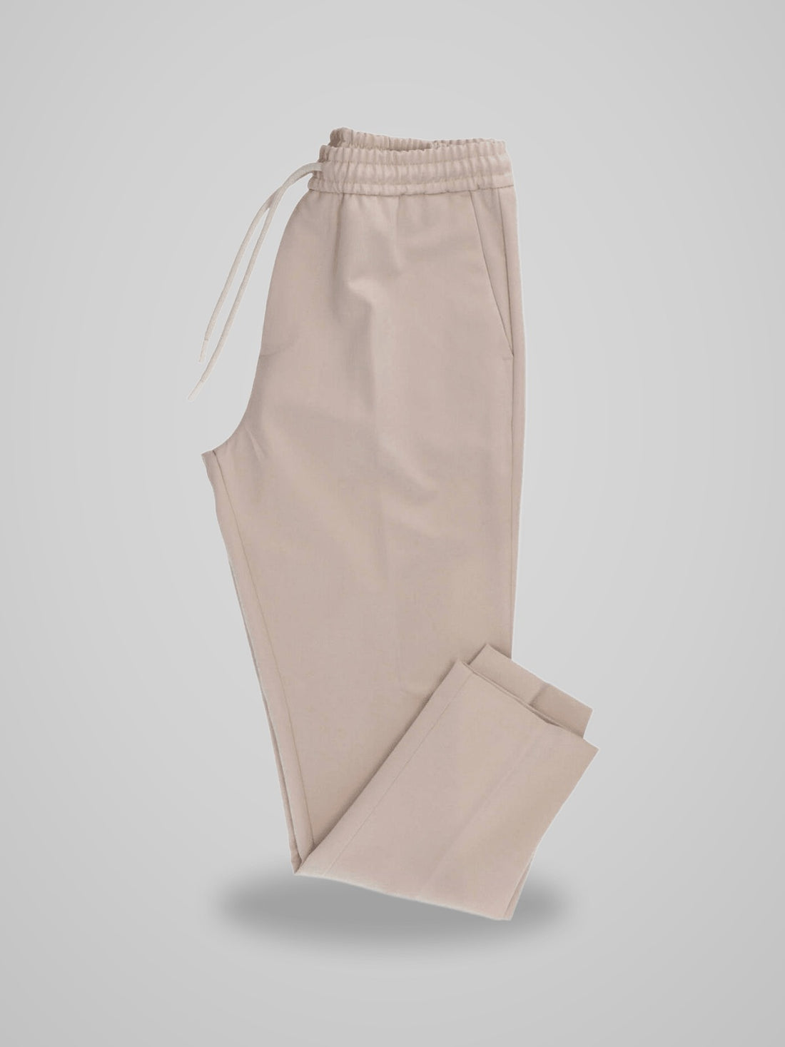 Over D Pantalaccio Slim Beige Uomo - foto indossata