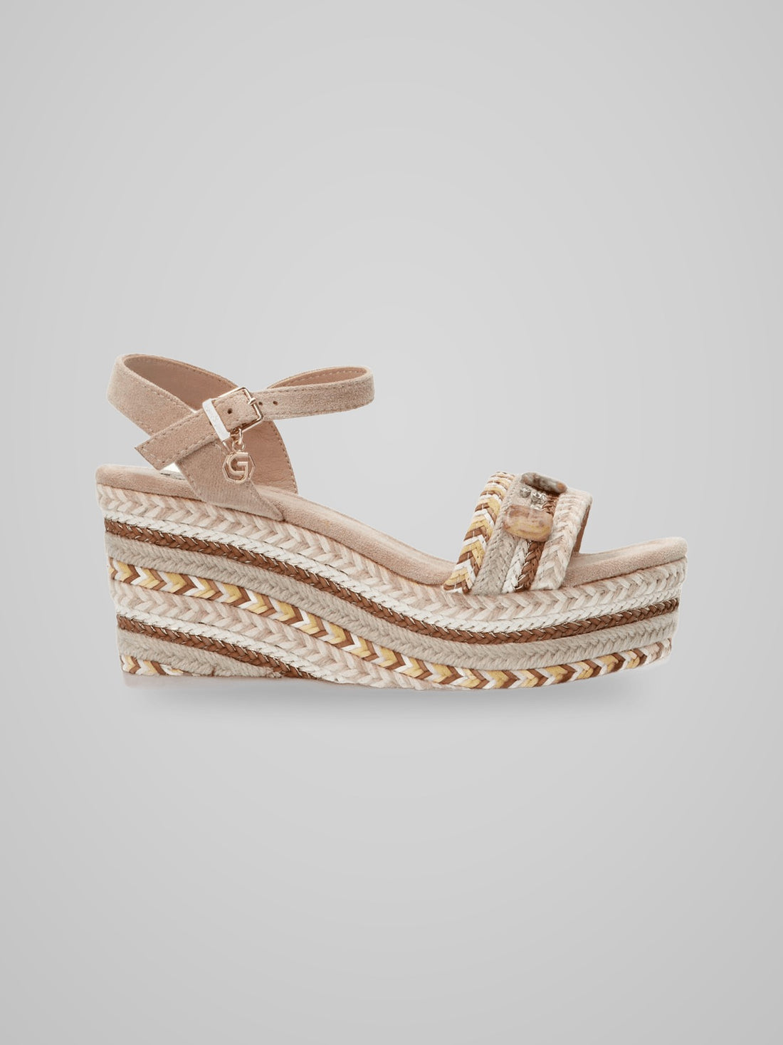 Sandali GC 685 zeppa intreccio bicolore