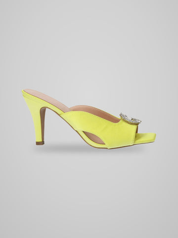 Sandali Sandalo in raso con logo strass