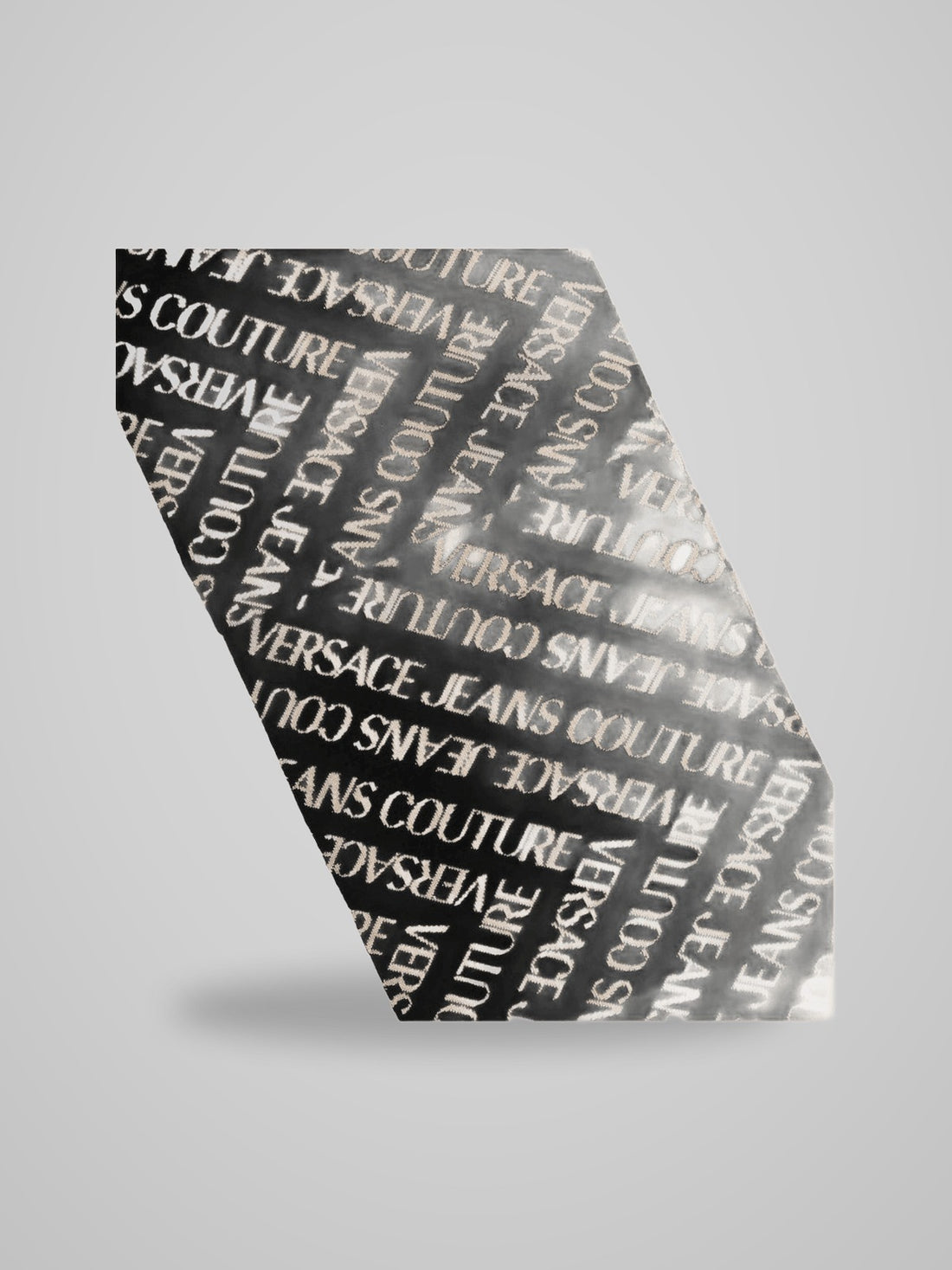 Sciarpa Versace Logo Lurex Nero Oro