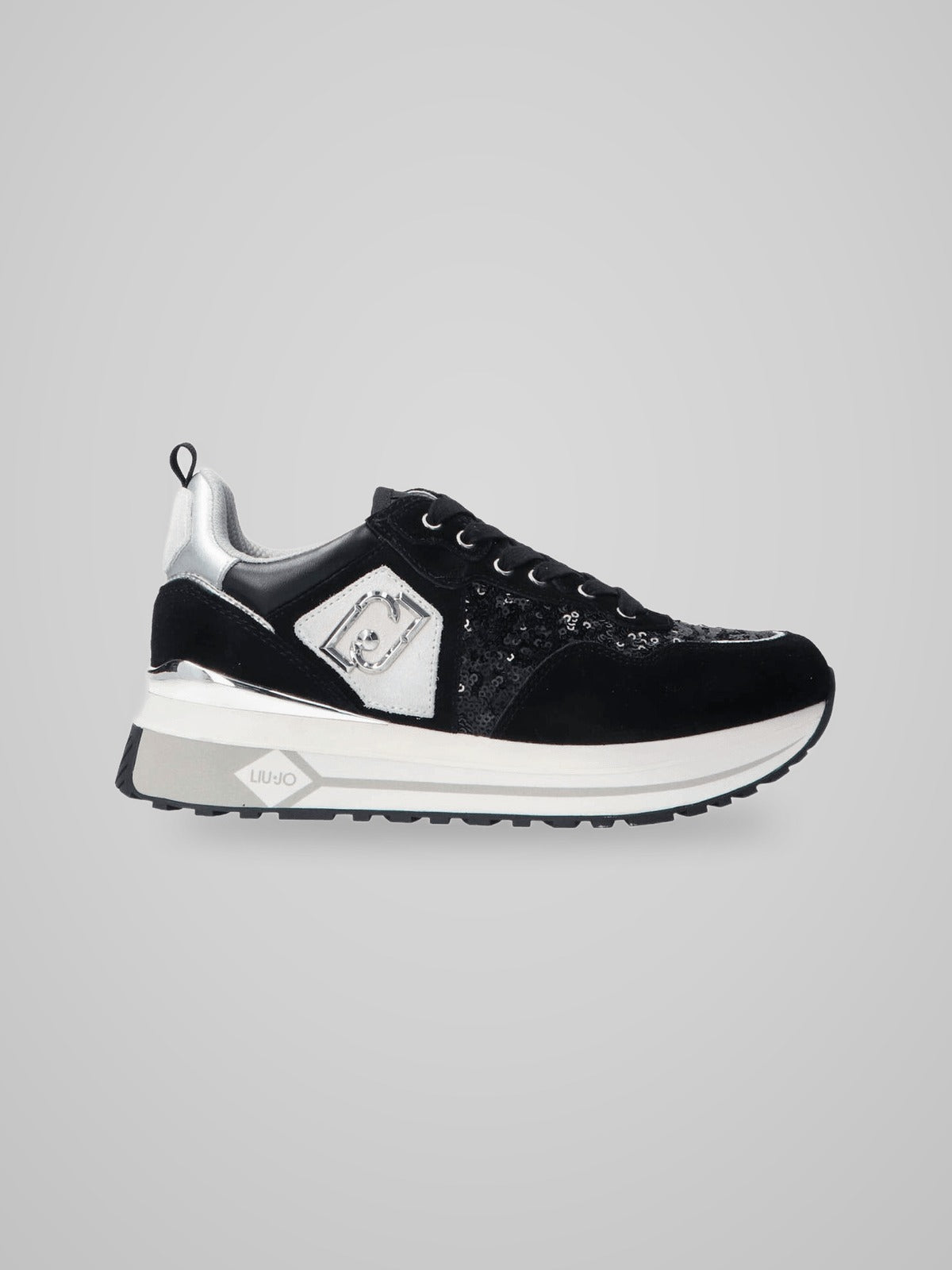 Sneakers Maxi wonder 01 suede e paillettes