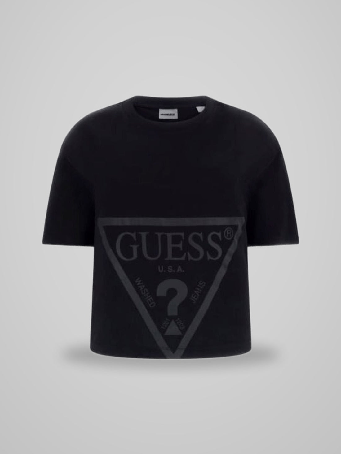 T-shirt Guess V2YI06K8HM0 ADELE CROP - foto indossata