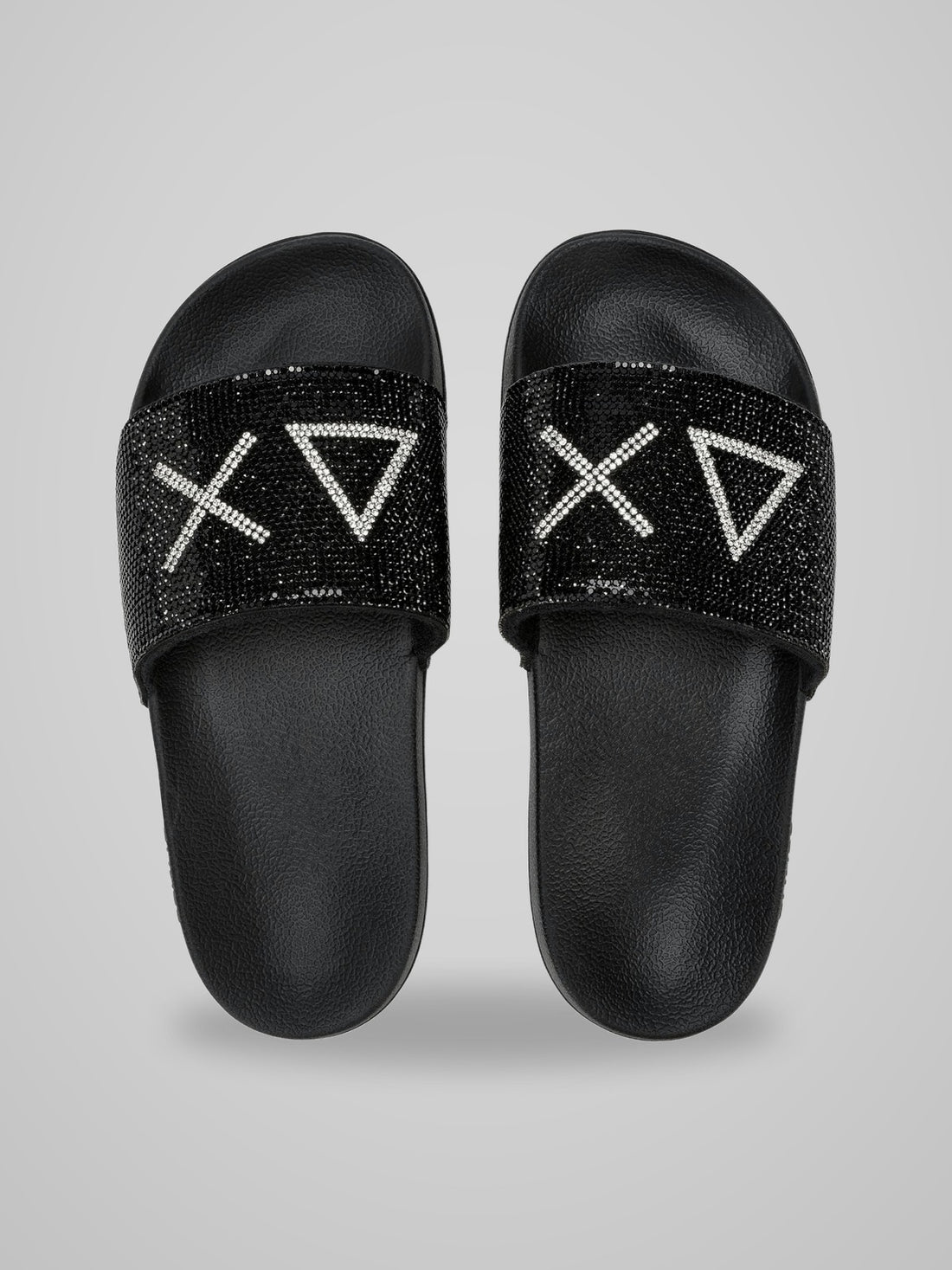 X36211 SLIPPERS STRASS LOGO