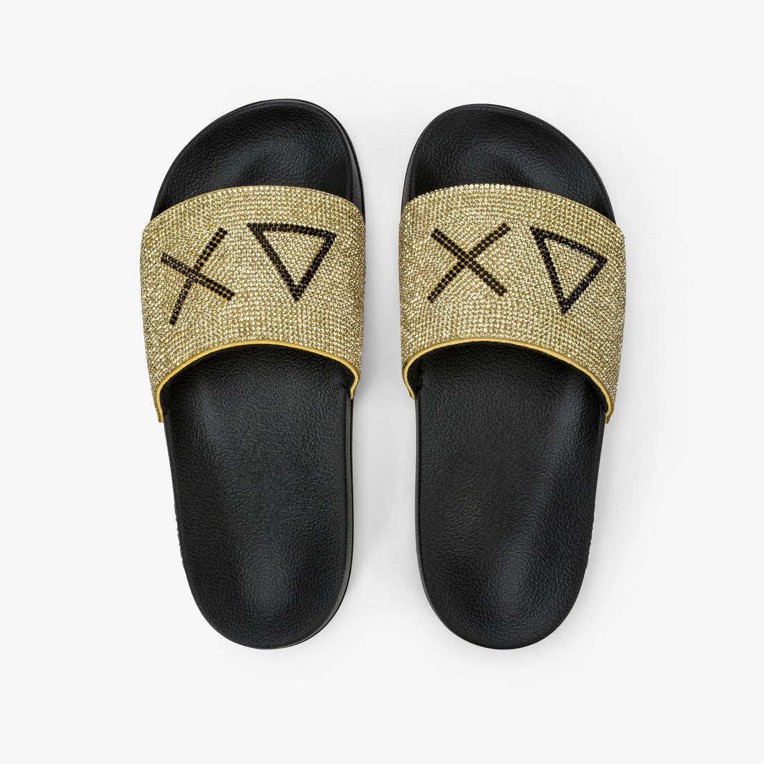 X36211 SLIPPERS STRASS LOGO