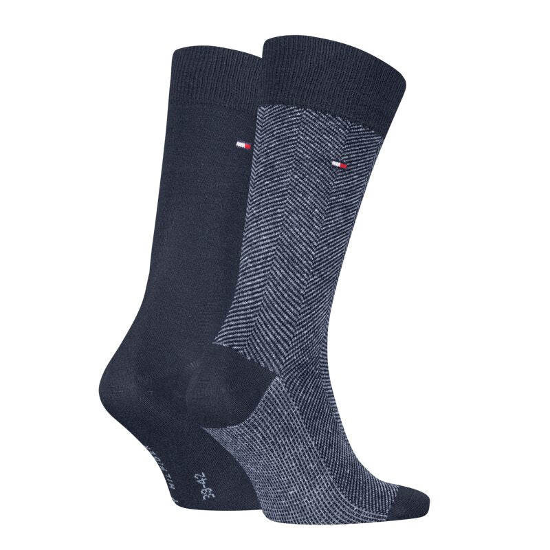 6313 TH MEN SOCK 2P NAPPY HERRINGBONE