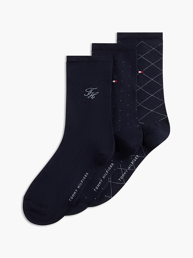Calze Tommy Hilfiger 701242186 WOMEN 3P GIFTBOX MONOGRAM