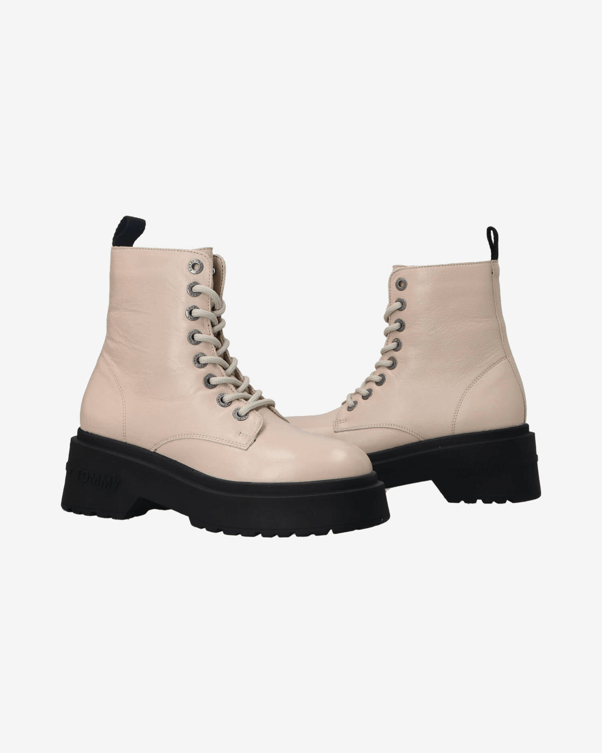Anfibio Tommy Hilfiger Chunky Pelle Beige