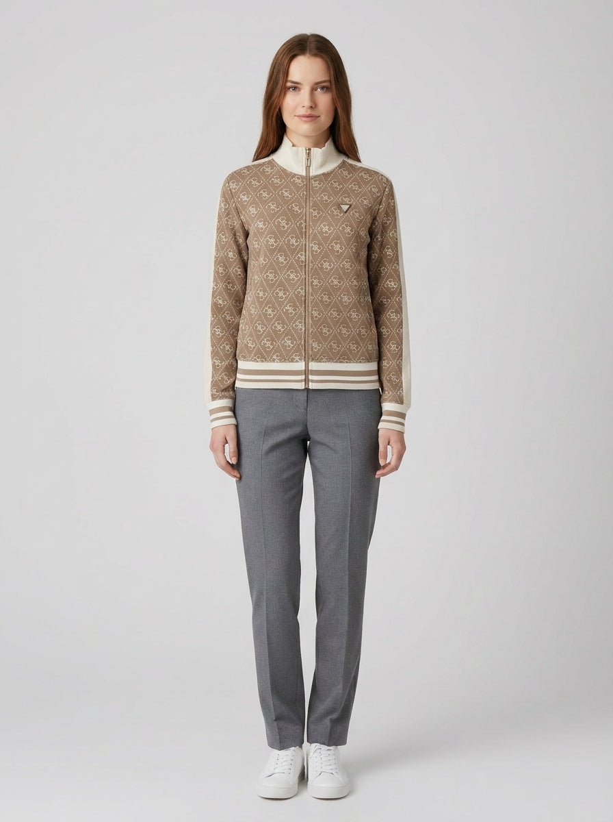4g Rhombus Jacquard Full-Zip S - foto indossata