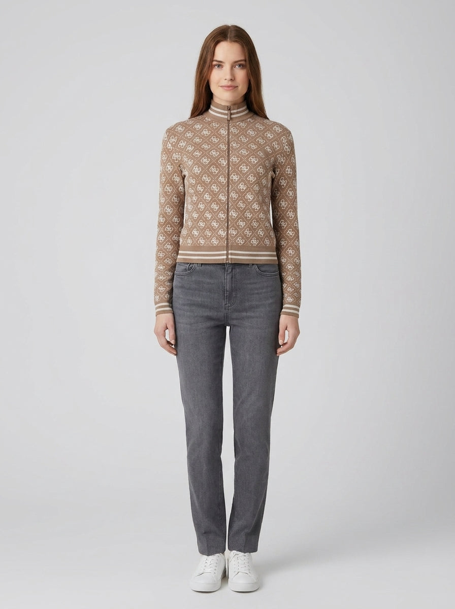 Felpa Guess Monogram 4G Donna - foto indossata