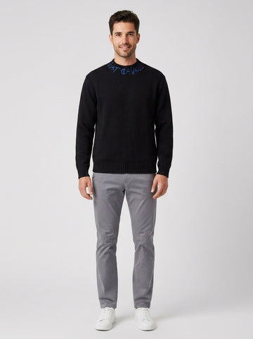 79PMM02 JACQUARD LOGO F7 KNITWEAR - foto indossata