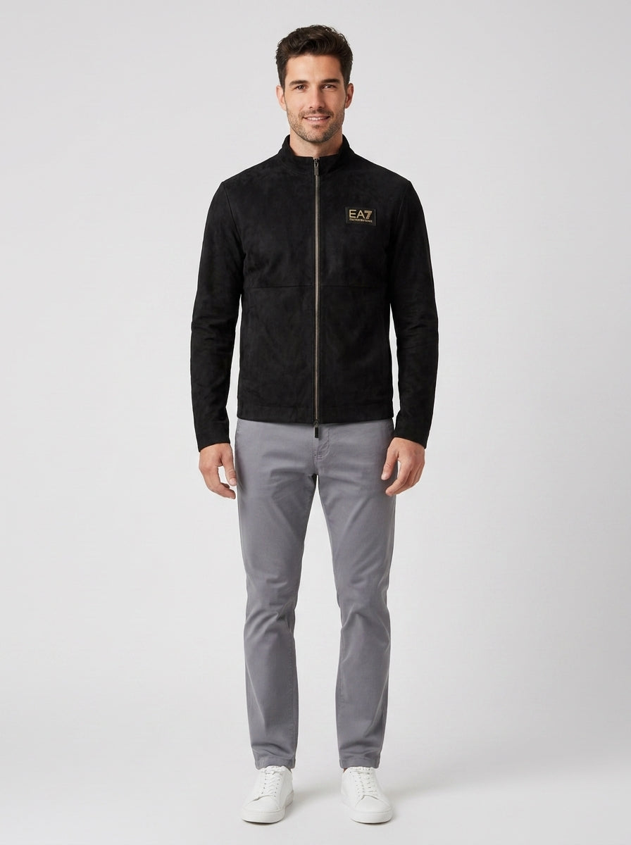 Felpa EA7 Emporio Armani Suede Uomo - foto indossata