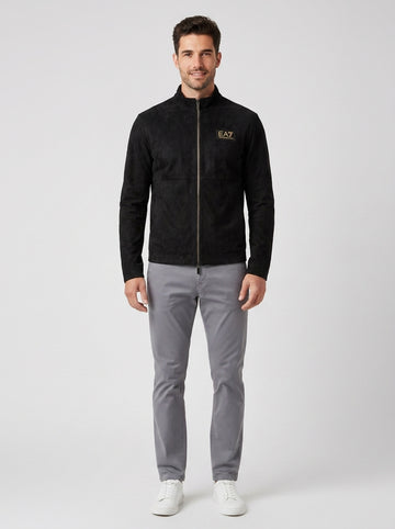 Felpa EA7 Emporio Armani Suede Uomo - foto indossata
