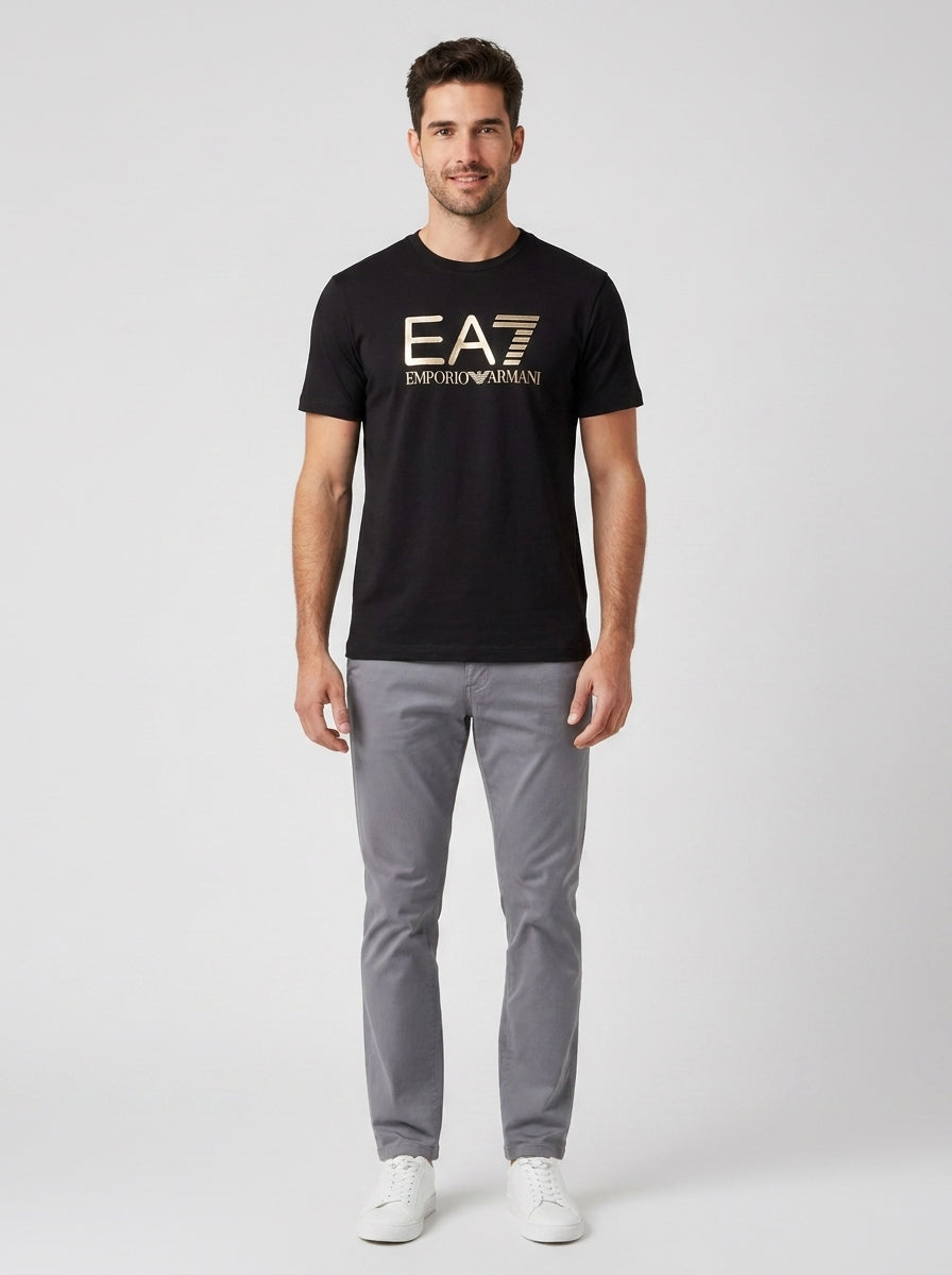T-shirt Emporio Armani EA7 Maxi Logo - foto indossata