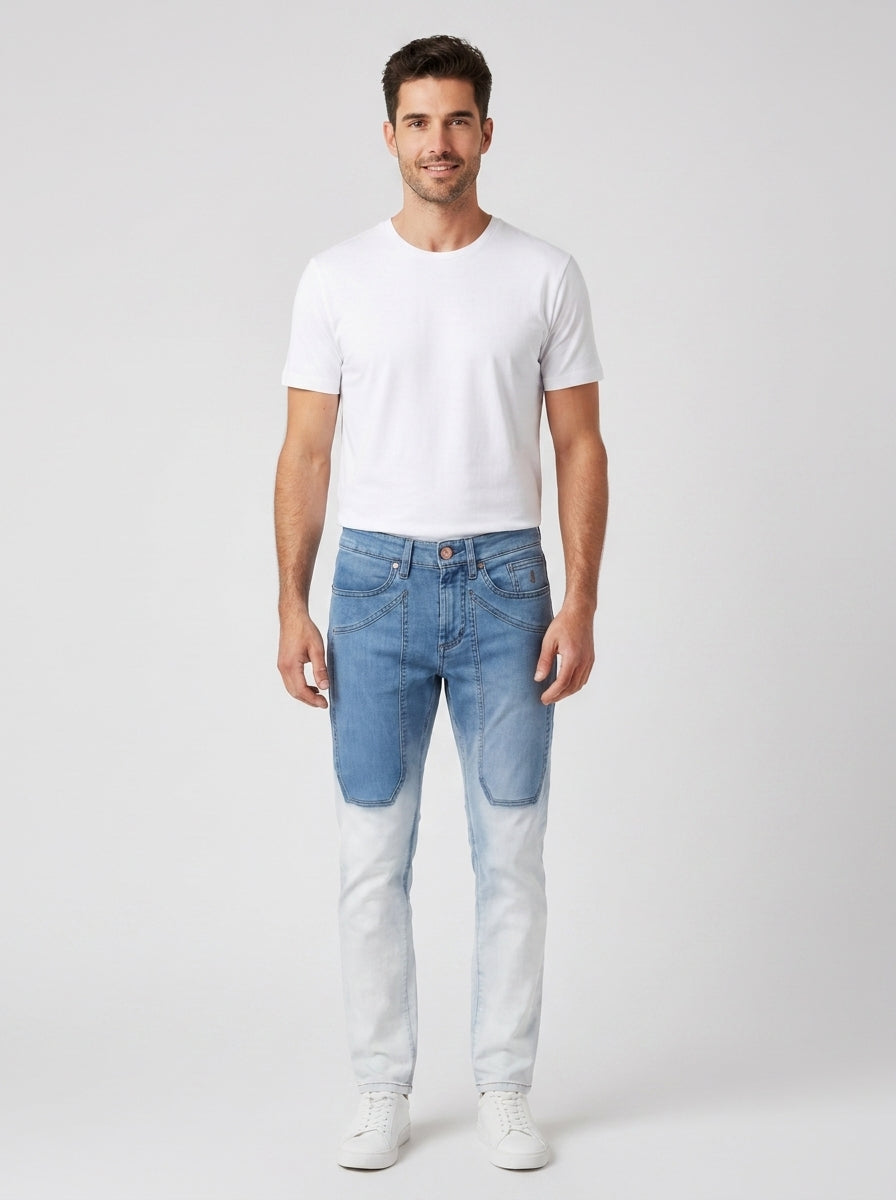 Jeans Slim John Jeckerson Stretch - foto indossata