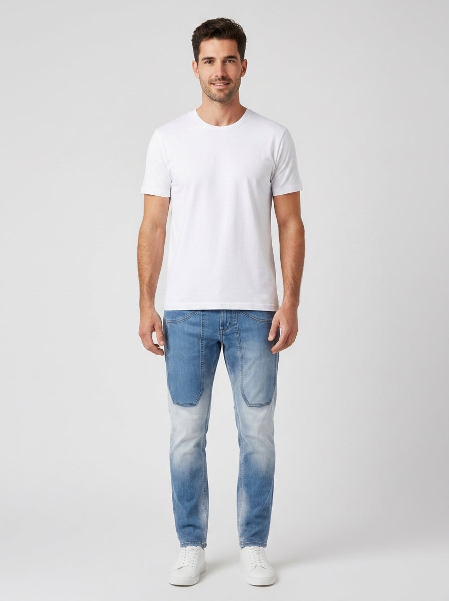 Jeans John Slim Jeckerson Stretch - foto indossata