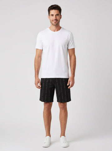 Bermuda Armani 7M001393AF126600 MONOGRAM PRINTED - foto indossata