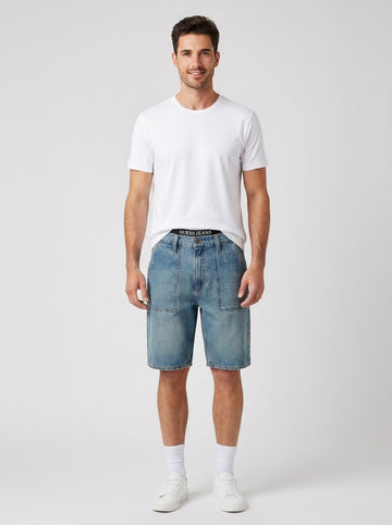 Bermuda Guess M6GD00D5M5S GJ CARPENTER UTILITY - foto indossata