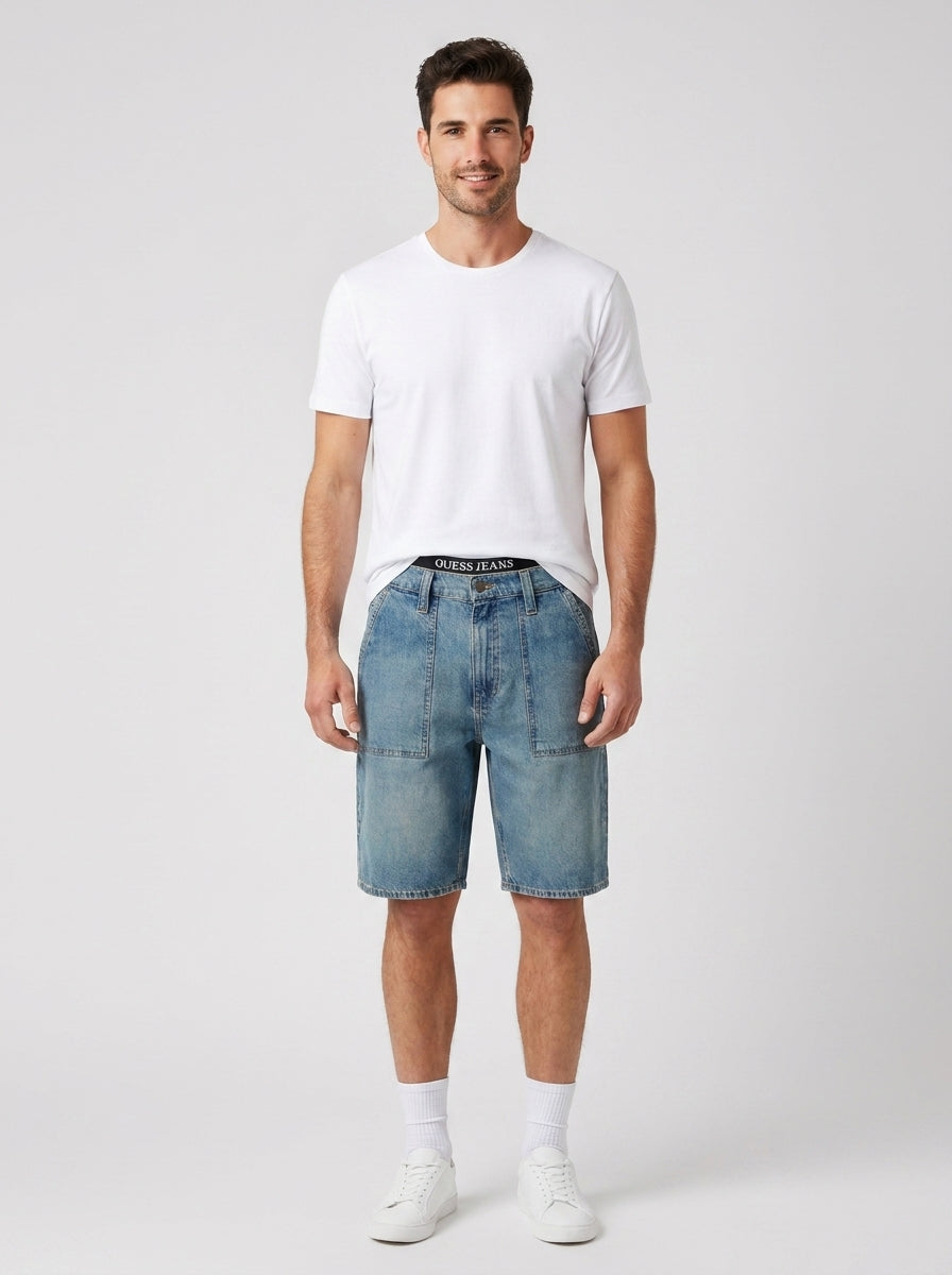 Bermuda Guess M6GD00D5M5S GJ CARPENTER UTILITY - foto indossata