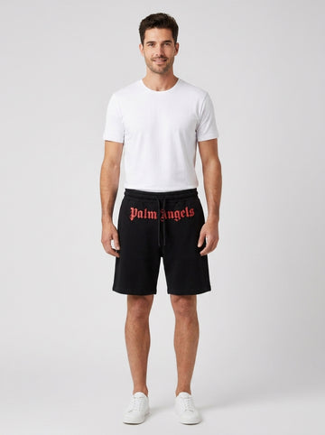 Bermuda Palm Angels WAST LOGO SWEATSHORTS - foto indossata