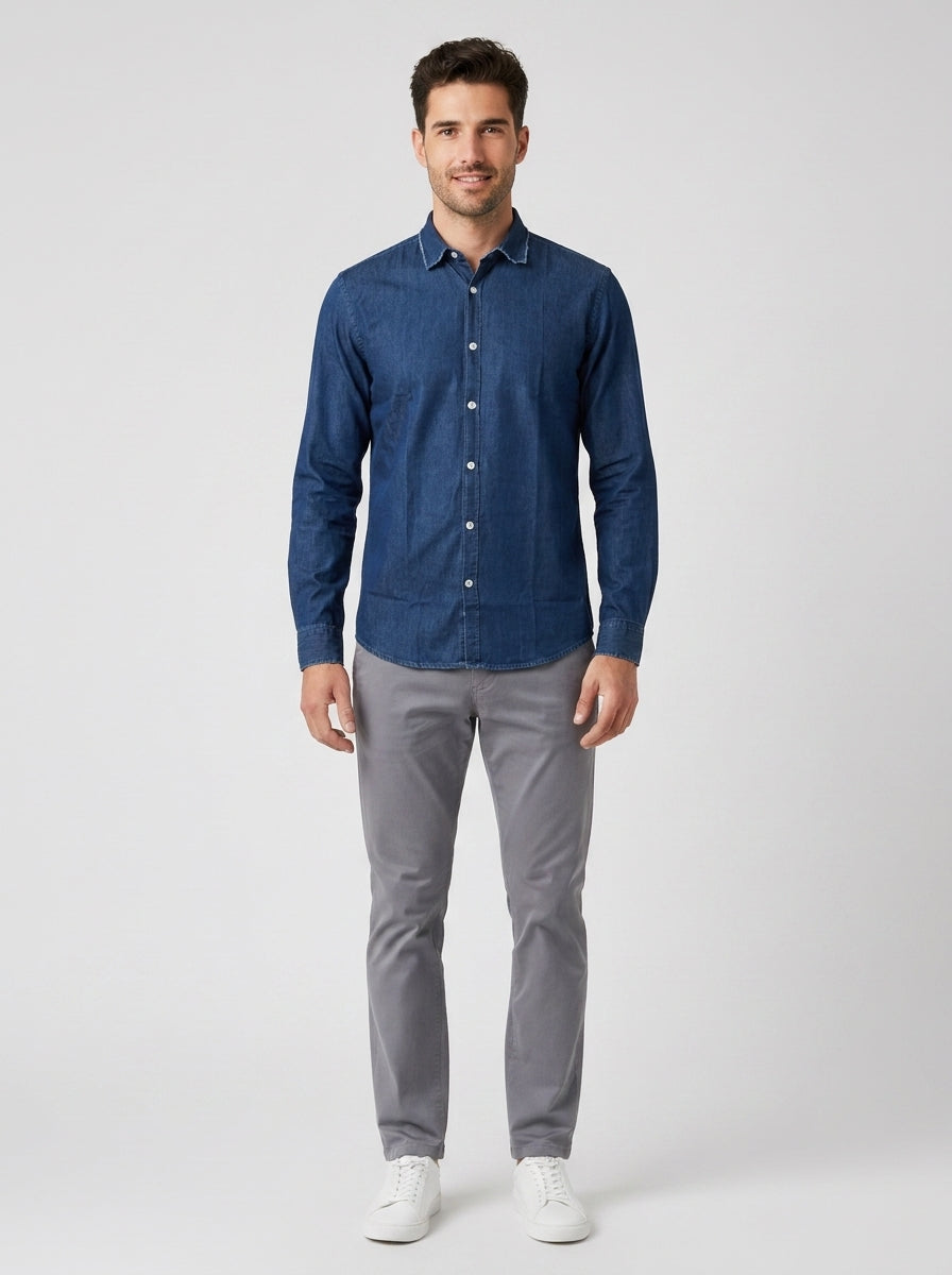 Camicia OE1S2S4C31 DENIM - foto indossata