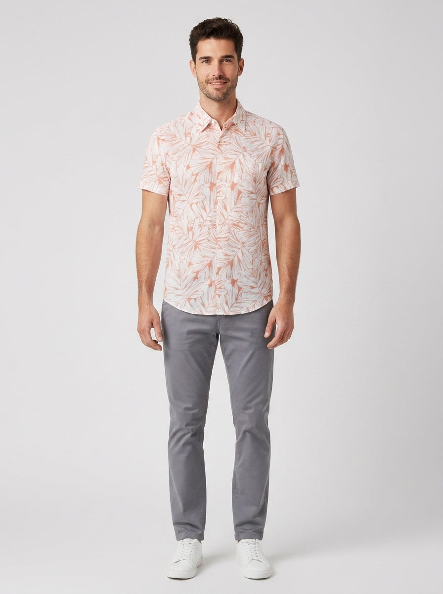 Camicia SS ECO RAYON OIL PALM SHIRT - foto indossata