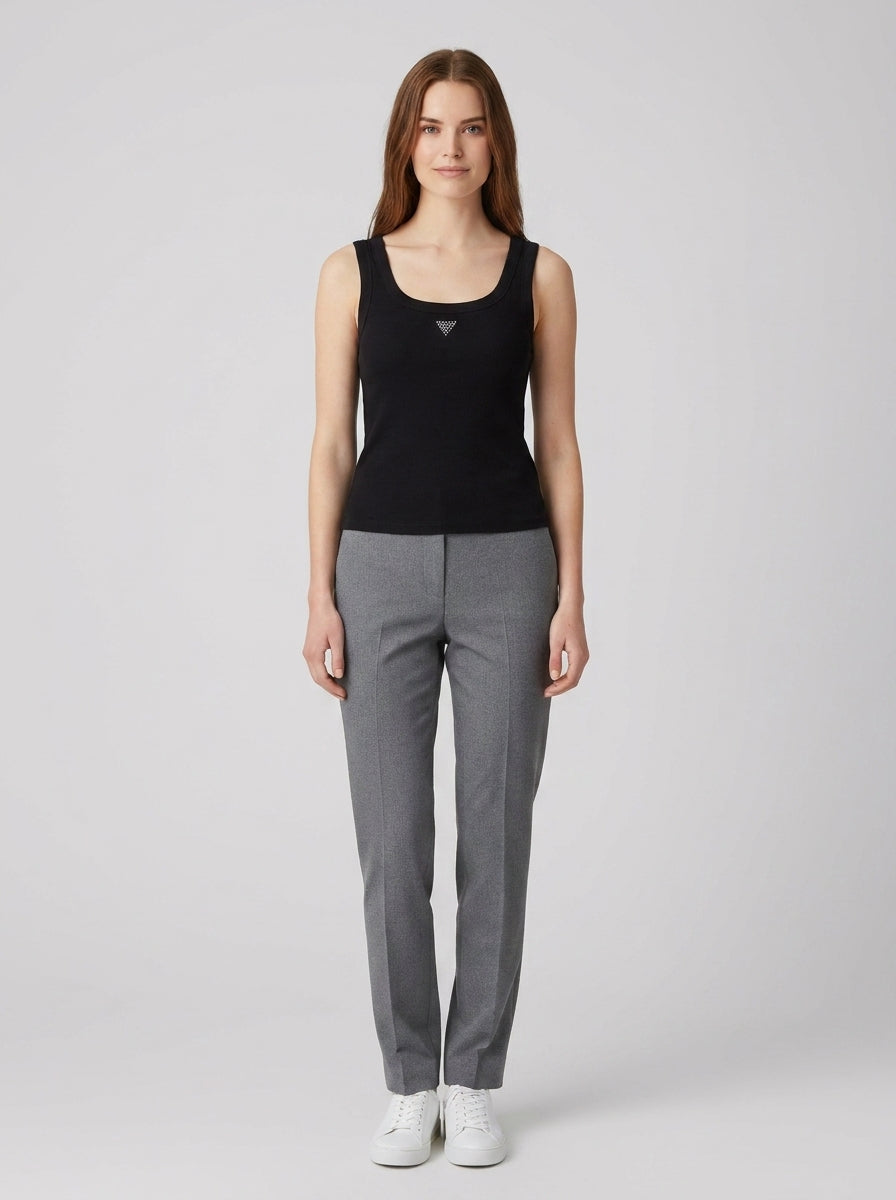 Canotte ECO TRIANGLE BLING RIBBED TANK - foto indossata