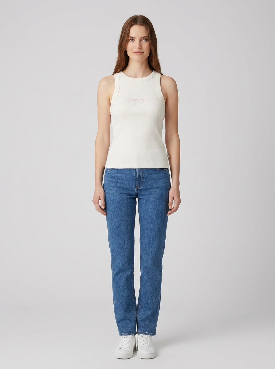 Canotte Guess W6RP23KA0H GJ PATCH HALTER TANK - foto indossata