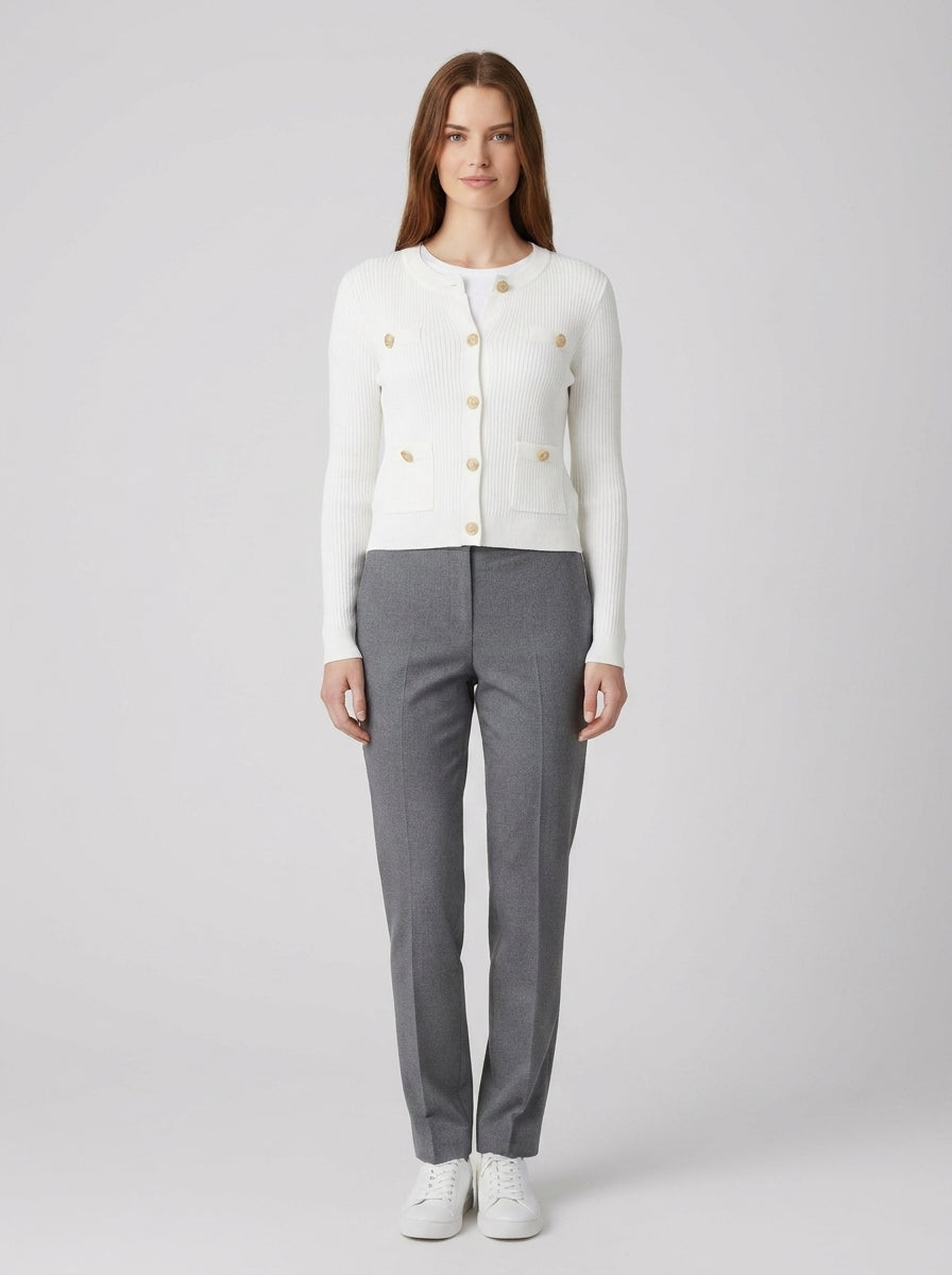 Cardigan Guess Intrecciato Donna - foto indossata