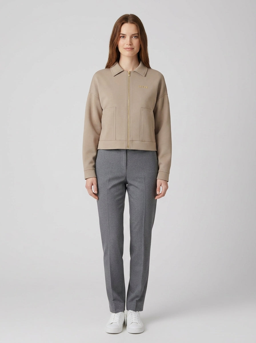 CARLA CROP ZIP JACKET - foto indossata