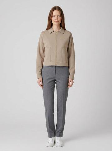 CARLA CROP ZIP JACKET - foto indossata