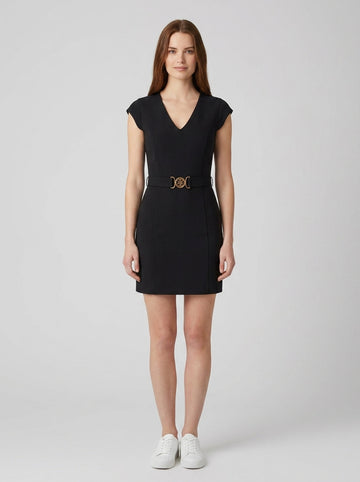 Chrissy V Neck Belted Dress - foto indossata