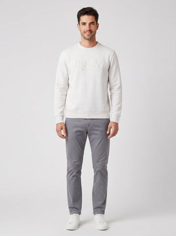 Felpa Guess Logo Cotone Uomo - foto indossata