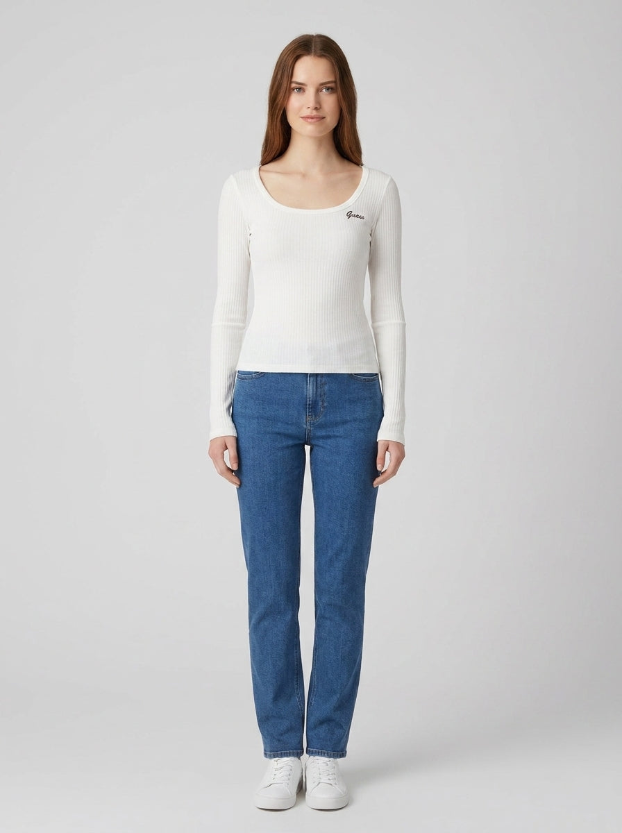 Maglia Guess Maniche Lunghe Coste - foto indossata