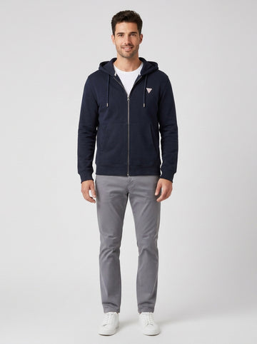 Felpe Guess M4YQ28K9V31 GJ ZIP HOOD SLIM MINI TR SWEAT - foto indossata