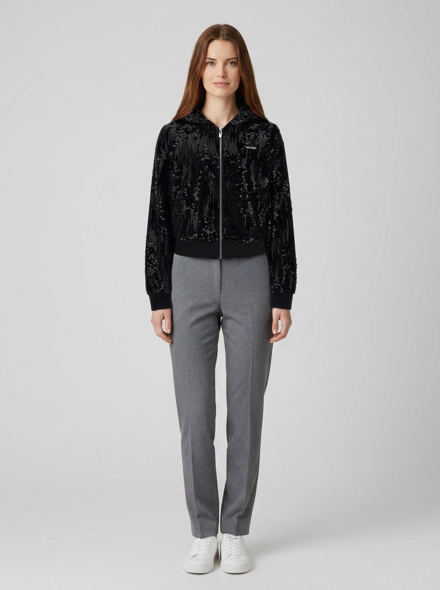 Sequins Full-Zip Hoodie - foto indossata