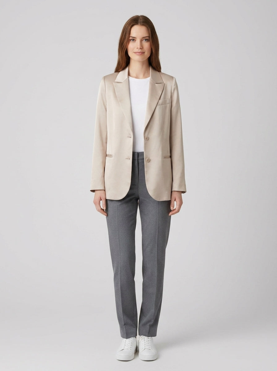 Giacca BLAZER IN RASO - foto indossata