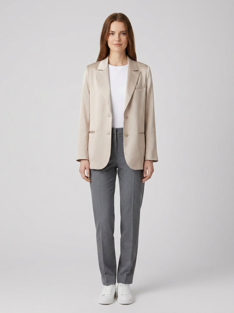 Giacca BLAZER IN RASO - foto indossata