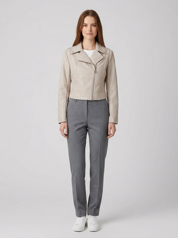 Giubbotti CLEMENCE PU LEATHER JACKET - foto indossata
