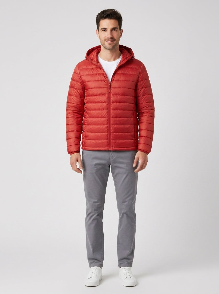 Giubbotti GJ HOODED PUFFER MAN - foto indossata