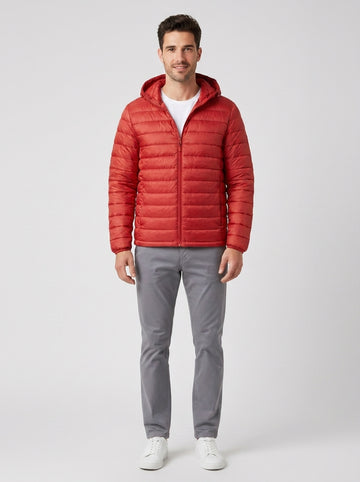 Giubbotti GJ HOODED PUFFER MAN - foto indossata