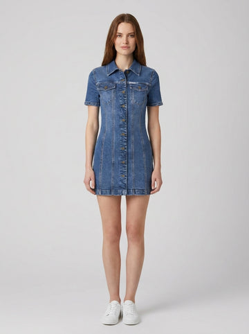 GJ SS DENIM DRESS - foto indossata
