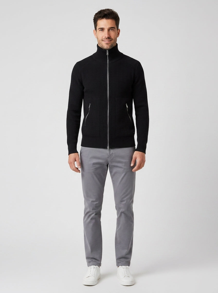Cardigan Full Zip Gianni Lupo Uomo - foto indossata