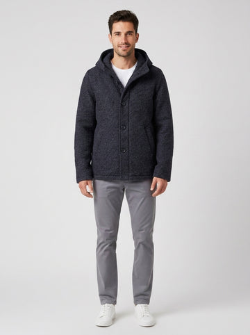 Cappotto Hooded Gianni Lupo Elegante - foto indossata